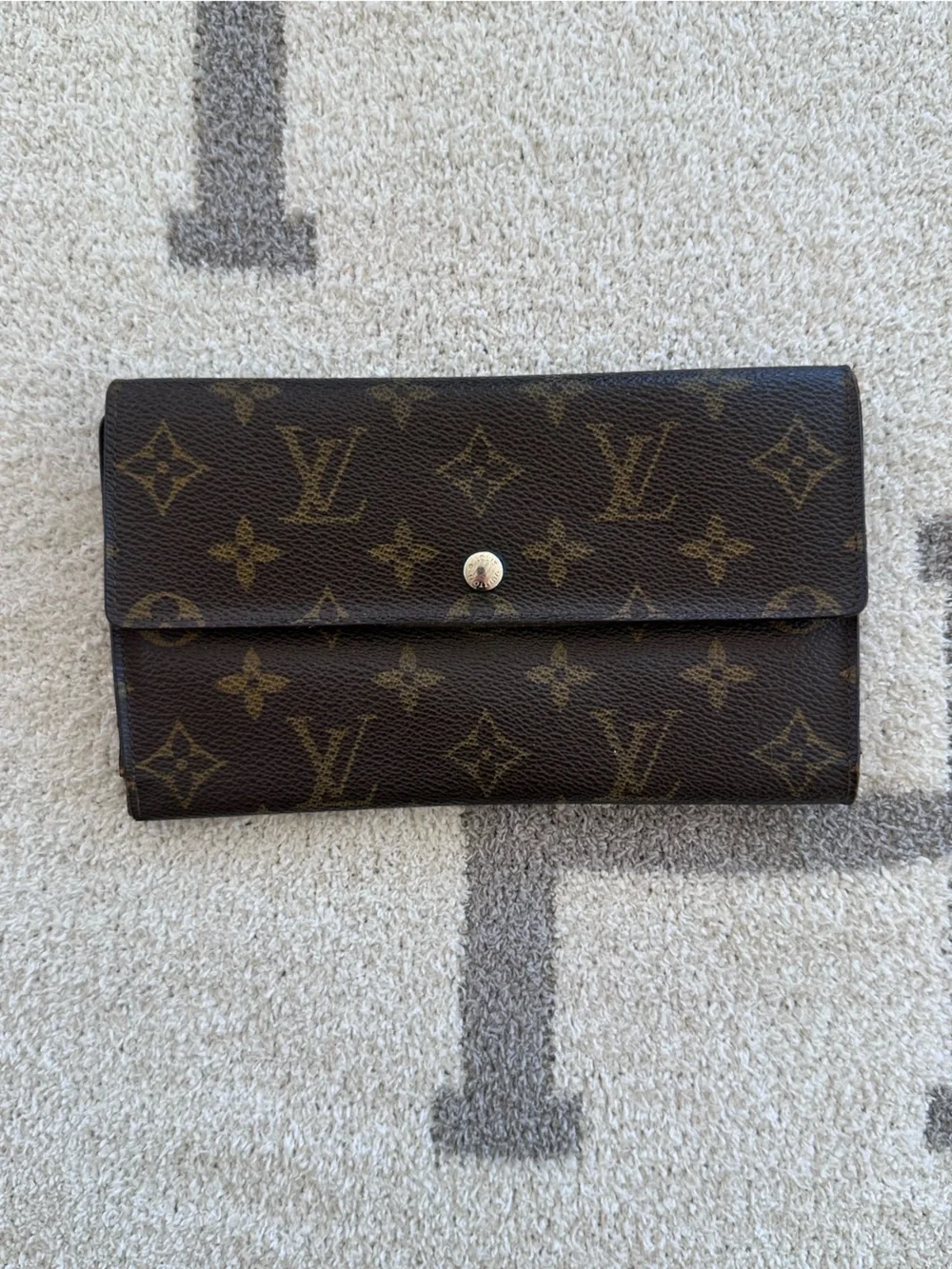 Louis Vuitton Brown Monogram Canvas Snap Continental Wallet